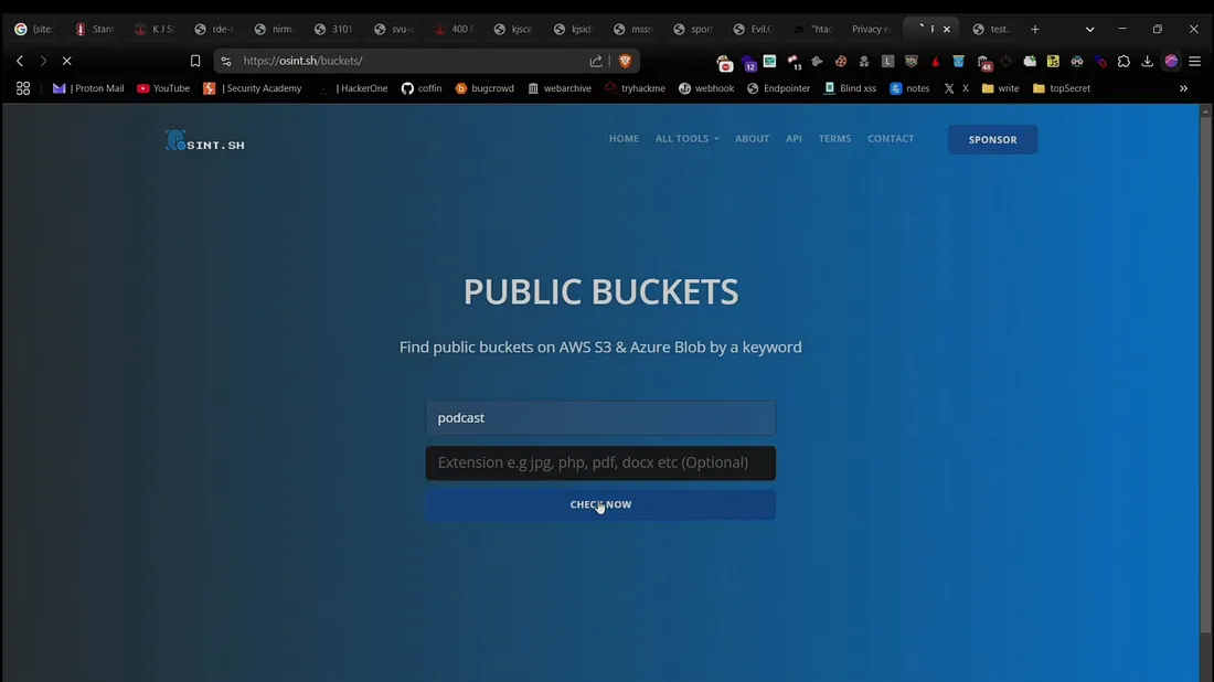 Public bucket search websites