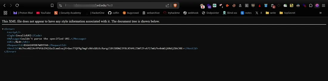 Browser URL inspection